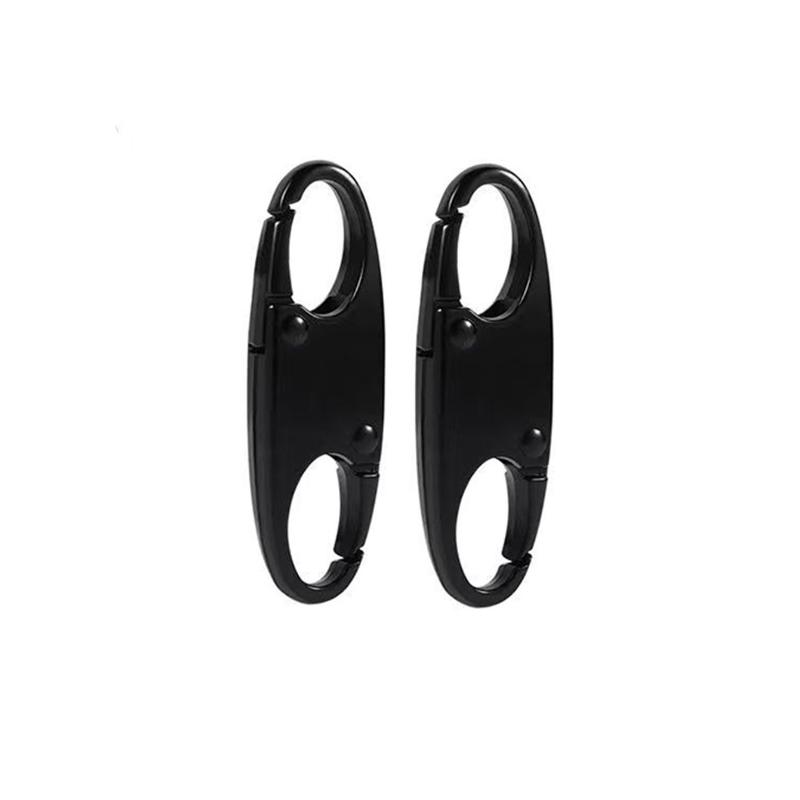 2Pcs Zipper Clip Theft Deterrent Double Opening Zippers Pull Replacement Detachable Zipper Connectors Zipper Lock Carabiner Clip