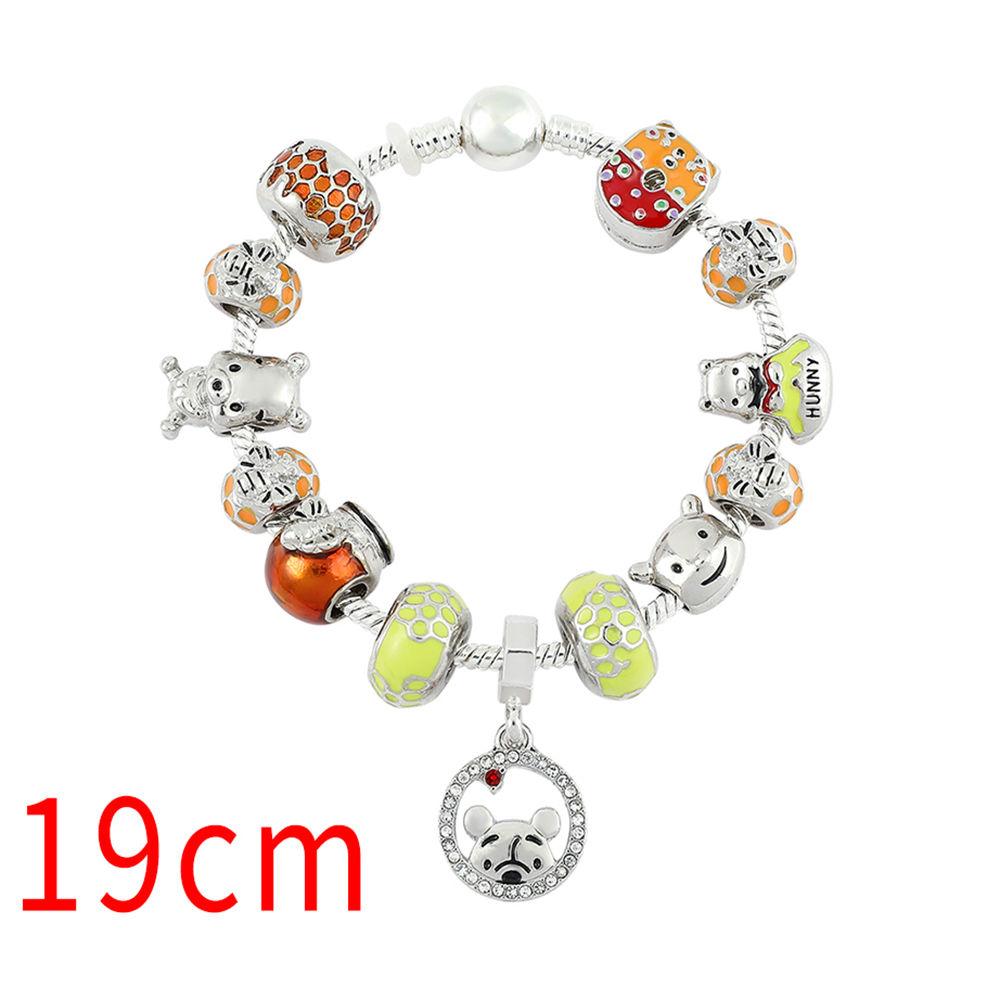 Winnie The Pooh Cartoon Peripheral Cartoon Bracelet Beaded Diy Jewelry Couple Cartoon Accessories Niche Children's Gifts
