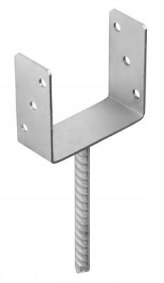 Post Base Anchor 141x120x60mm for Embedding, Galvanized
