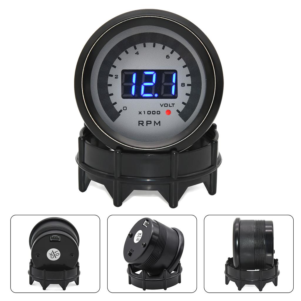 2" 52mm Digital Air Fuel Ratio Gauge Tachometer Voltmeter Boost Vacuum Water Temp Oil Temp Oil Press EGT Gauge AFR for 12V Car