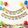 Birthday Party Spot Flag Deer Space Building Block Theme Holiday Decoration Flag Party Decoration Banner