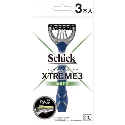 Sic Japan EXTREME 3 For Sensitive Skin 3 Pcs. Men's Disposable Razors for Men We Recommend That You Apply a Shaving Agent Before Use. Use While the Sk