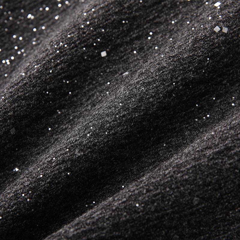 Women's Woolen High Waist A-Line Gray Shorts - Thickened Winter 2024 Collection