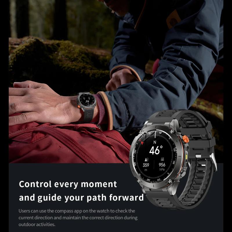 2025 NEW Original Built-in Dual-band GPS Men Smartwatch BT Call Fitness Military 10ATM IP68 Military Sport Smart Bracelet  for Xiaomi