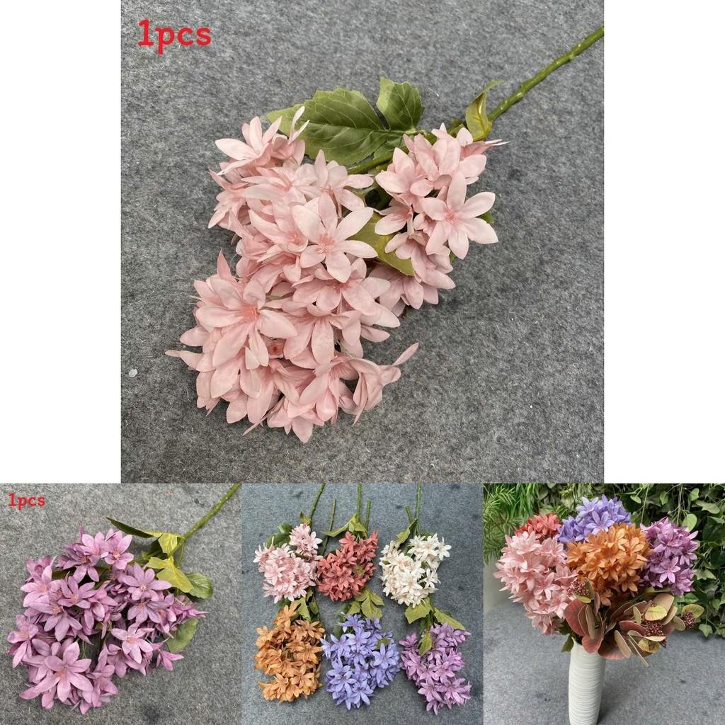 Artificial Silk Snow Orchid Bouquet For Home Decor Wedding Party Arrangement