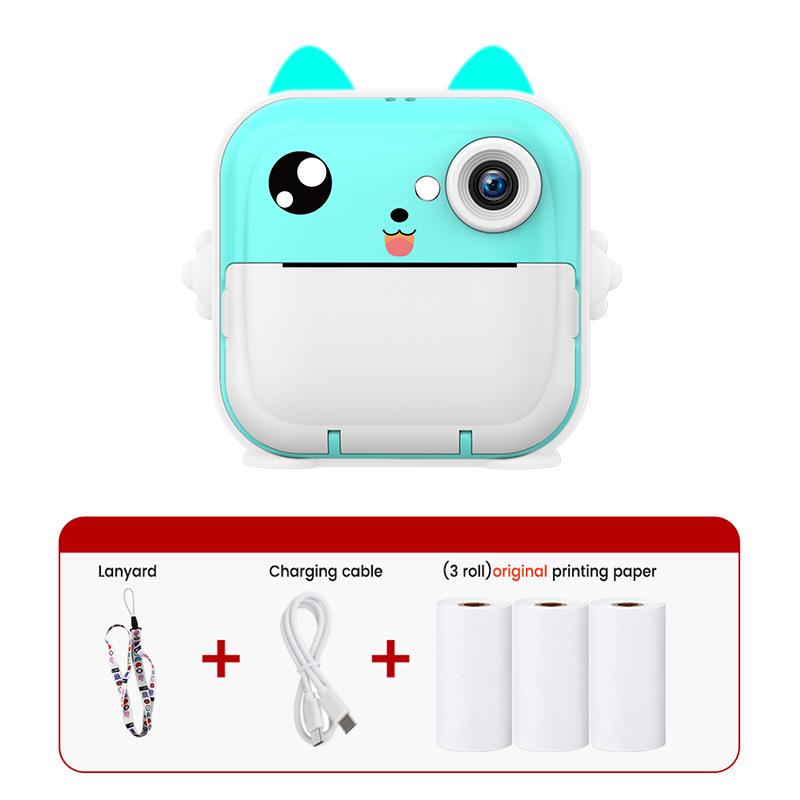 Q5 Barnas Øyeblikkelig Termisk Utskrift Digitalkamera - Tegneserie Miniutgave.