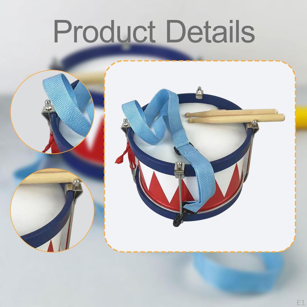 8" Snare Drum Musikinstrument Professionelles tragbares Schlaginstrument für Mädchen Anfänger