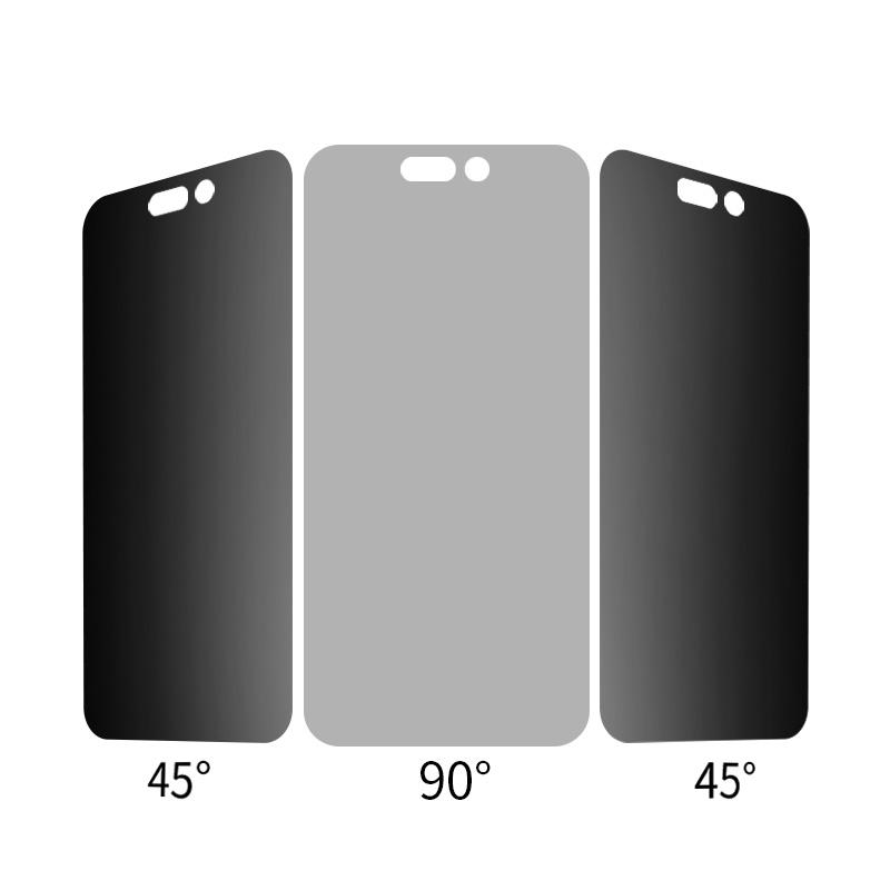 RURIHAI For iPhone 16 Screen Protector 180 Degree Anti-spy Film Ultra-Clear