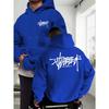 Sudadera con capucha de letras de graffiti para hombre y mujer, para exteriores, callejera, hip-hop, vacaciones, fitness, holgada, deportiva, para pareja, otoño, invierno, manga larga