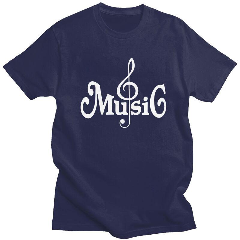 Mens Music Note T Shirt Round Neck Short Sleeve 100 Cotton Musical Gift Tee Shirt Novelty Summer Tyle Clothing