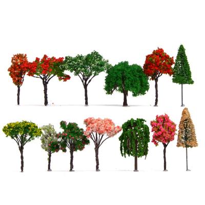 Dreidimensionaler Rosa Blütenbaum Simulationsbaum Landschaftsbau Mikrolandschaft Gartenornamente und Kleine Figuren