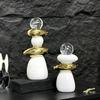 Ceramic Handicrafts Pile Pebbles Geometric Crystal Balls Stacked Stone Statue Decorative Figurines Home Decoration Accessories