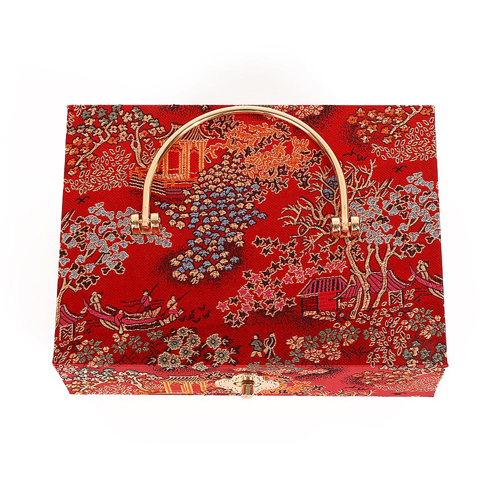 Elegant Chinese Wedding Gift Box - Large Capacity, Flip-top Packaging for Candy and Favors