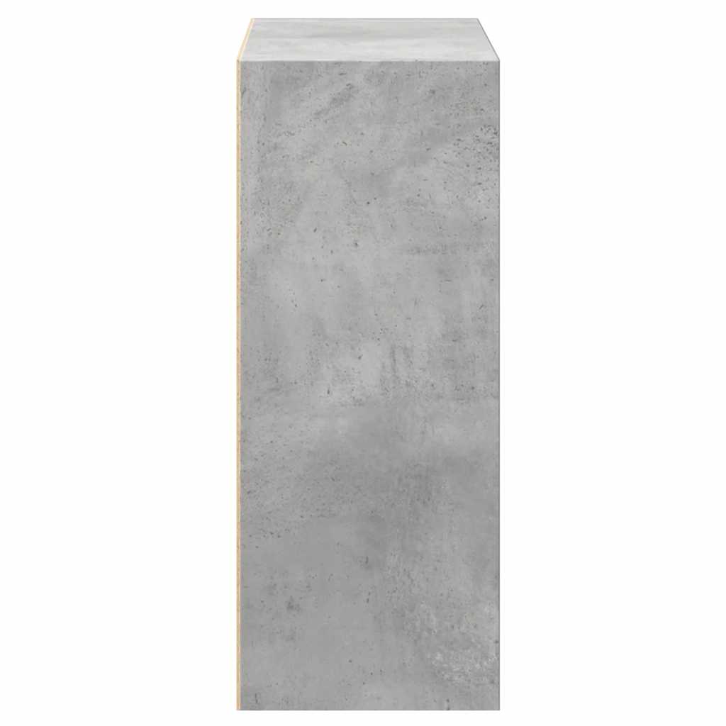 Bookshelf 2 Shelf Concrete Grey 60 x 30 x 76.5 cm Engineered Wood