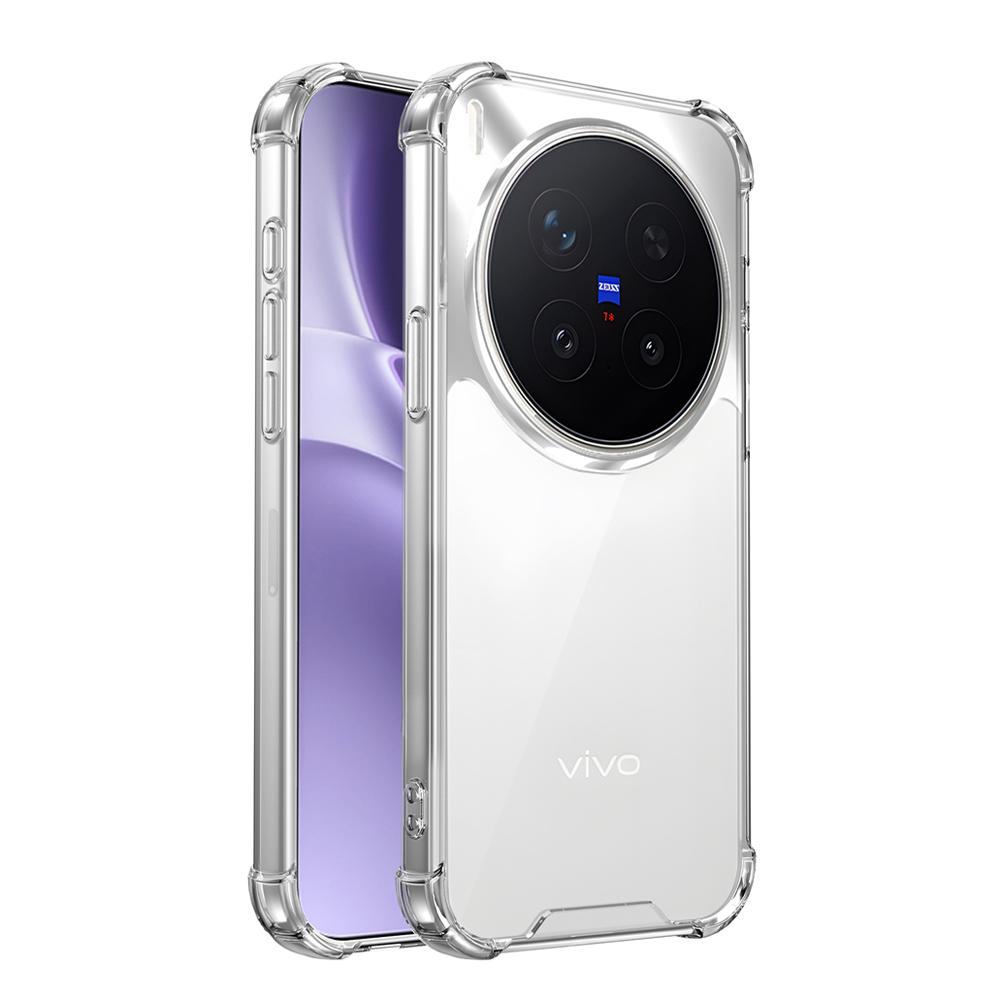 KEYSION Four-Corners Shockproof Transparent Case for VIVO X300 Pro 5G Soft TPU+PC Clear Phone Back Cover for VIVO X300 Pro