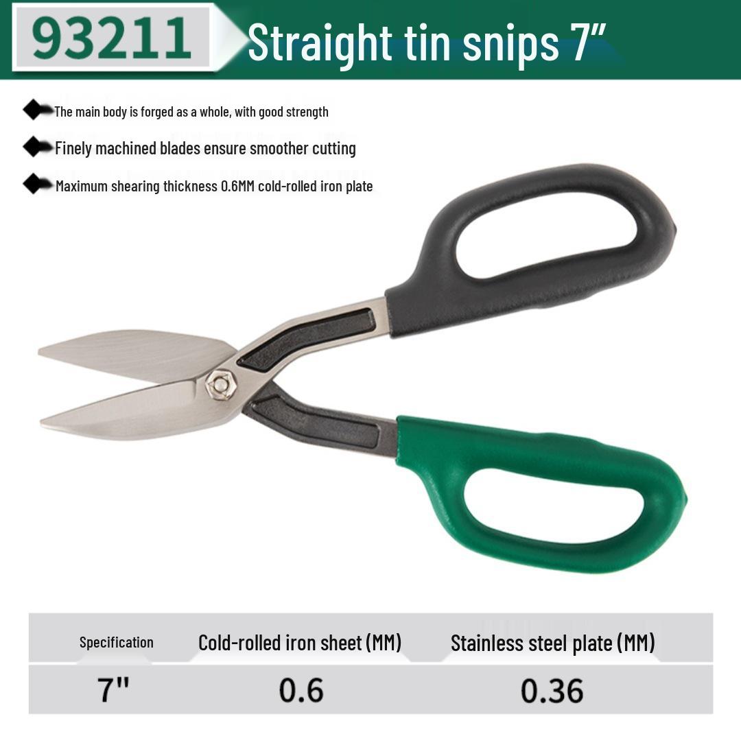 SATA 93211/13/16/19 Heavy-Duty Stainless Steel Tin Snips & Industrial Scissors