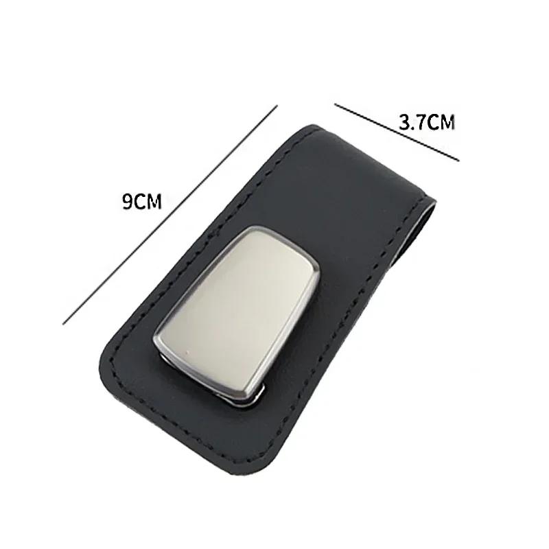 Multifunction Car Sun Visor Glasses Clip Leather Eyeglasses Clip Automobile Sunglasses Holder Card Case Auto Interior Accessorie
