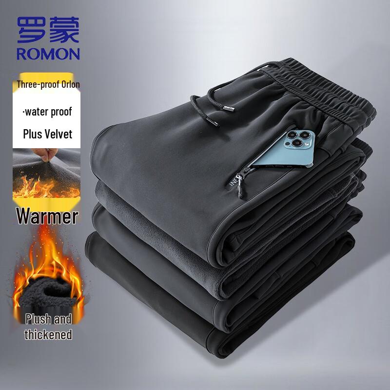 

ROMON Men s Winter Aolirong Fleece-Lined Straight-Leg Pants 2XL