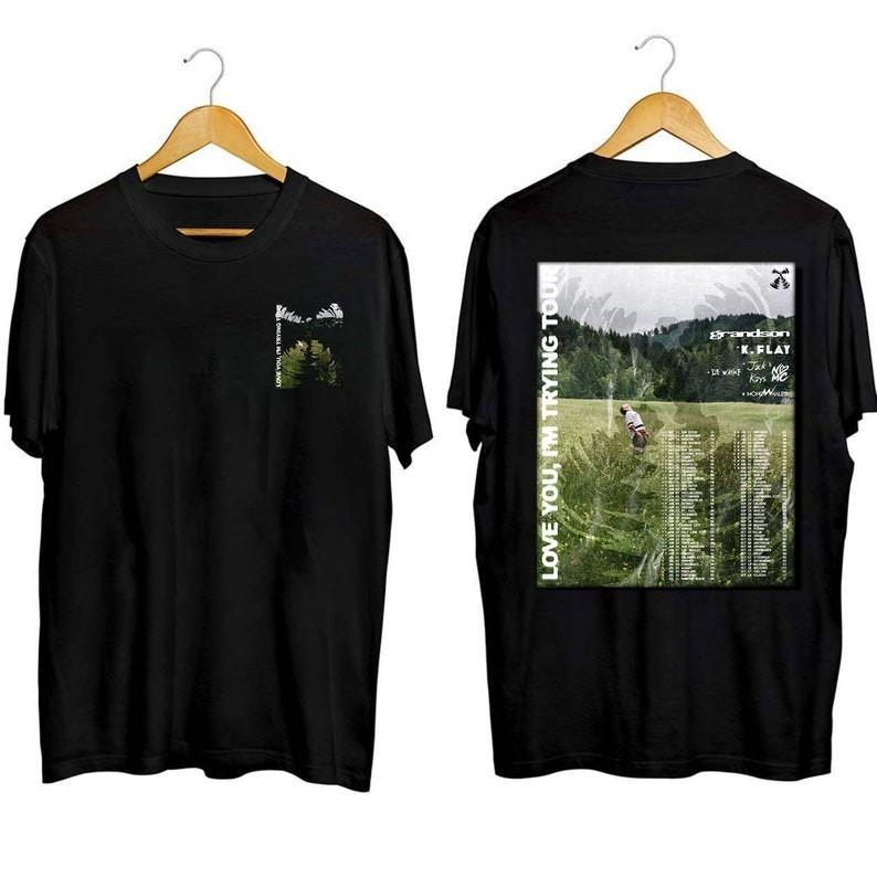 Grandson Love You I m Trying Tour 2023 Shirt Grandson Rapper 2023 Tour Shirt L