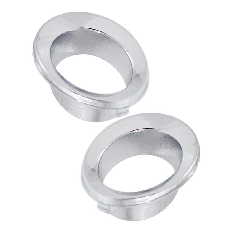 1Pair Front Fog Light Trim Bezel Chrome Base For MINI For COOPER 4Cyl 1.6L Base 05-08 Direct Replacement Exterior Parts