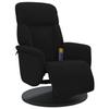 VidaXL Fauteuil inclinable de massage avec repose-pied noir velours 356697