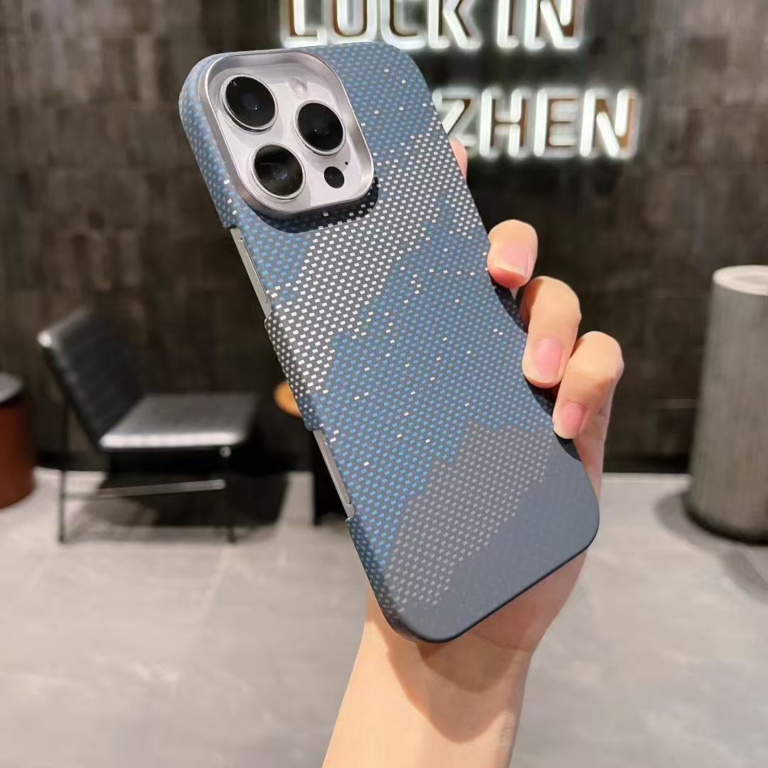 

Applicable To Apple 16proMax Carbon Fiber Magnetic Phone Case New Kevla IPhone 15 Matte Half Bag 14 iPhone14proMax
