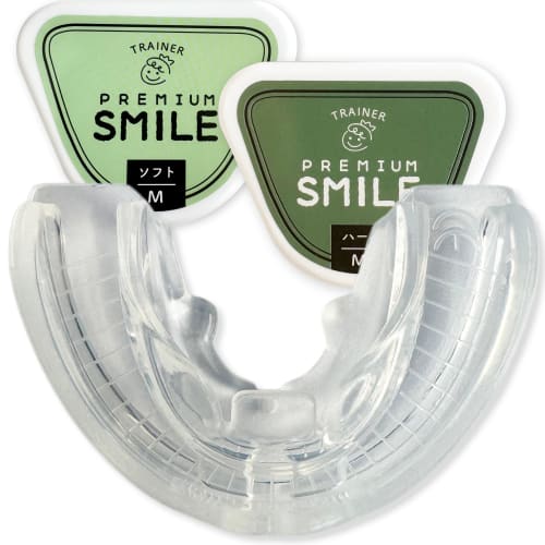 

Premium Smile Smile Laboratory Clear Mouthpieces for Children, 5-8 Years Old, Soft and Hard, Set of 2, for Home Oral Care (Medium)
