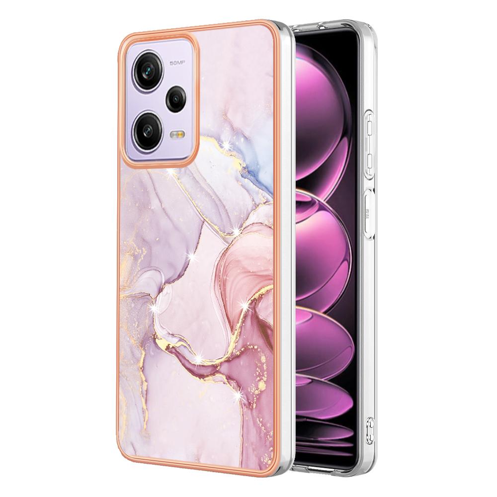For Xiaomi Poco X5 Pro 5G/Redmi Note 12 Pro Speed 5G/Note 12 Pro 5G TPU Case with IMD Marble Pattern Electroplated Back Cover