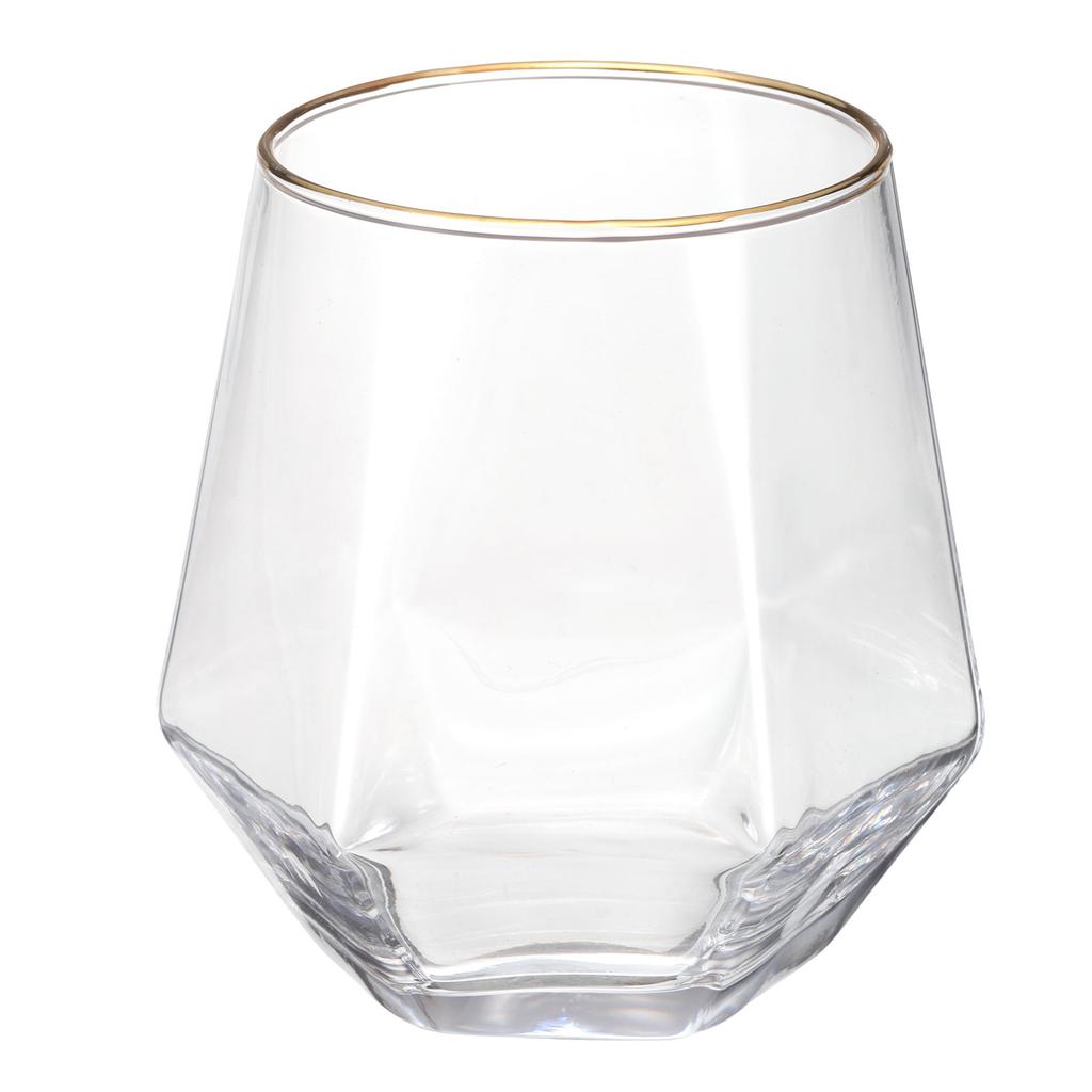 1/2/4pcs Diamond Whiskey Glasses 10oz Wine Glasses Stemless Geometric Design for Wine Red White Wine Birthdays Weddings Bachelor