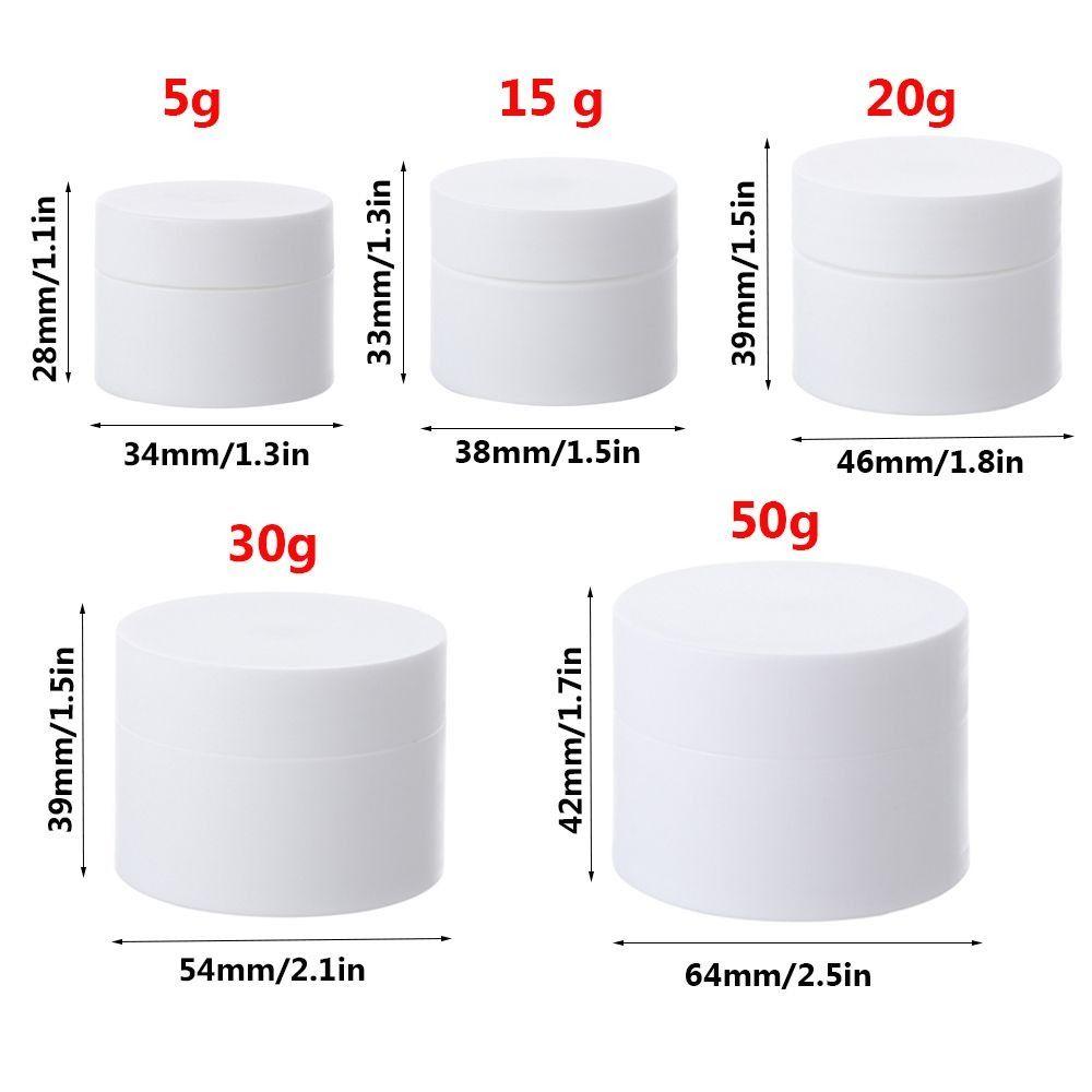 5-100g Face Cream Bottles Plastic Lip Balm Container Cans Sample Pots Cosmetic Cream Jars  Travel