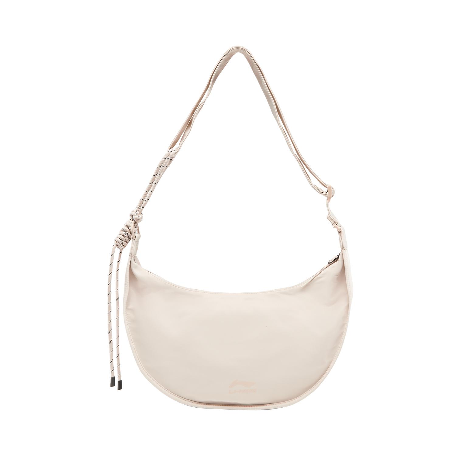 

New LiNing Fabric With Nylon Dumpling Bag, Handbag, Shoulder Bag, Crossbody Bag Regular Unisex Mica Gray ABDU165-1 41.1*9.9*24.1CM