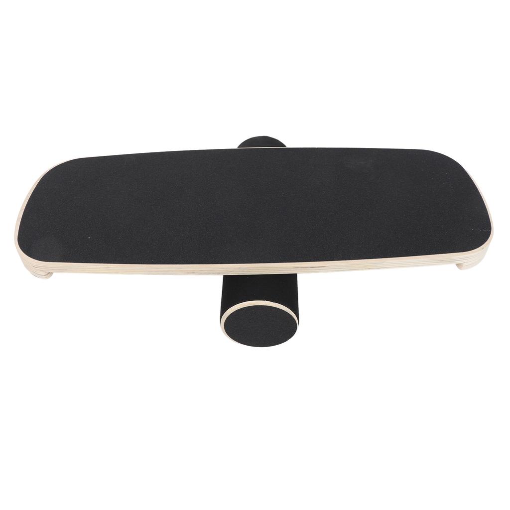 Wooden Balance Plate Core Exercise Strength Training Yoga Balance Trainer with Roller for Home Gym