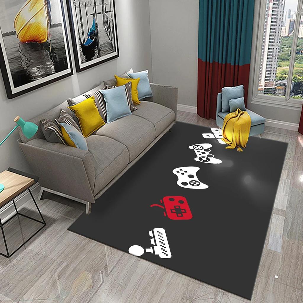 Anime Game Controller Children's Play Area Carpet Children's Game Floor Mat Cartoon 3D Pattern Living Room Decorative Carpet