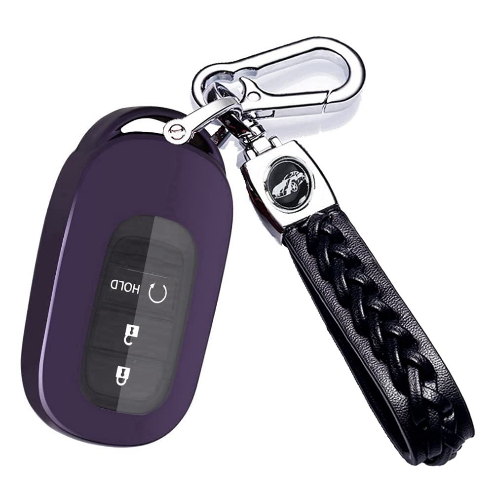 

[YANMW] N-BOX JF5 JF6 N-BOX Custom Чехол для ключа ZR-V Civic Vezel Чехол для ключа Совместимый Compatible Honda Key Case фиолетовый