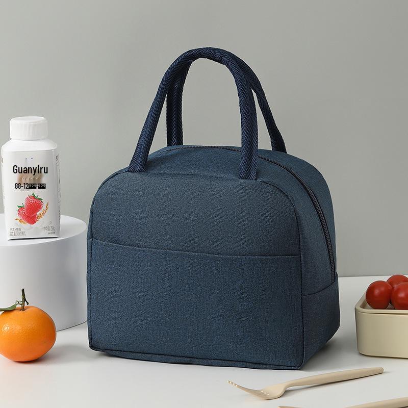 

Изолированная модная сумка для ланча в полоску для работы и школы - Ручная сумка для бенто с сохранением льда