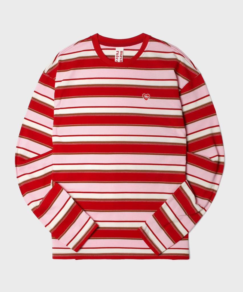 Maseumaluljeueopaeleol Multi Strip Long Sleeve_Pink
