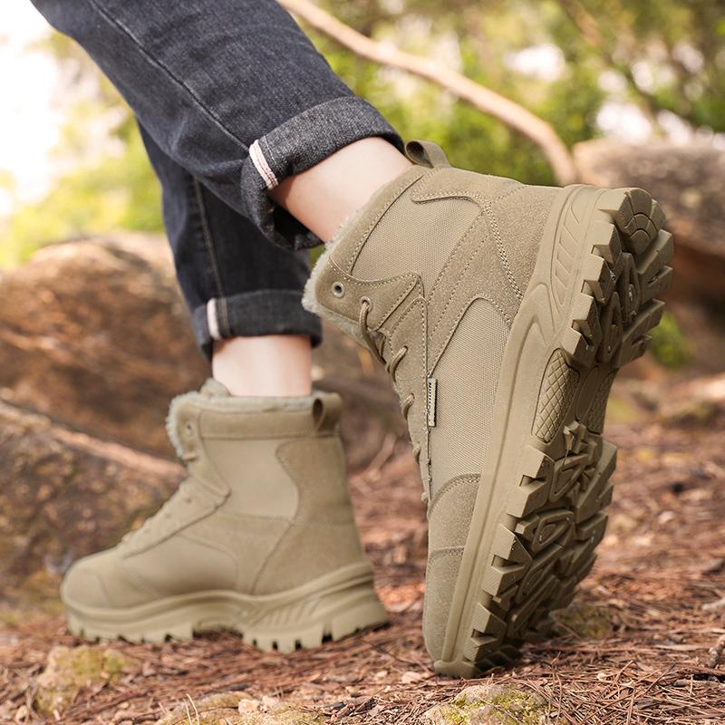 High-quality Men's Snow Boots Warm Plush Winter Boots Shoes Outdoor Snow Boots Non-slip Platform Shoes