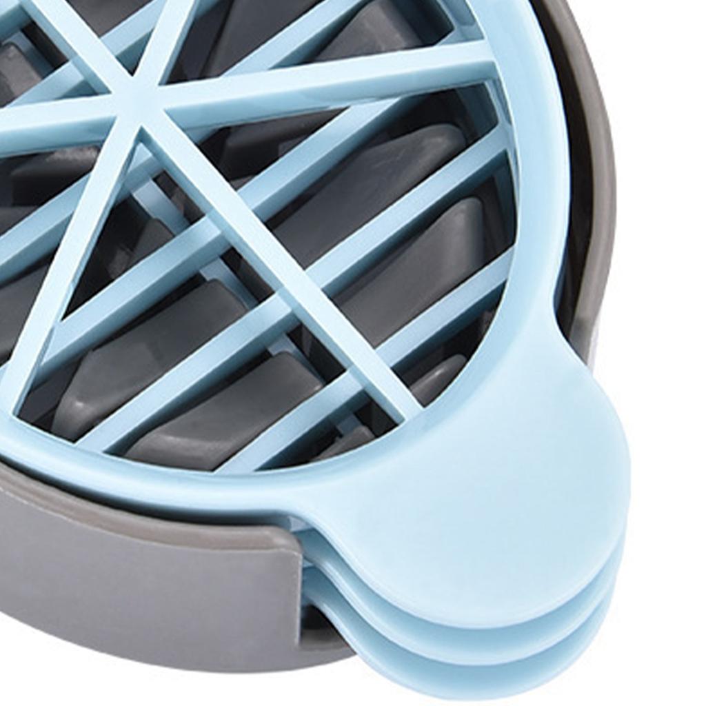 Plast Äggskärare 6 Delar 3 Linjer Äggskärare för Hårdkokta Ägg Köksredskap Blå