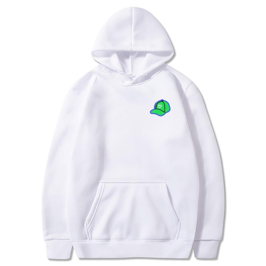 2025 Autumn/Winter New Green Baseball Hat Printed Hoodie Classic College Style Hoodie Daily Fashion Warm Hoodie