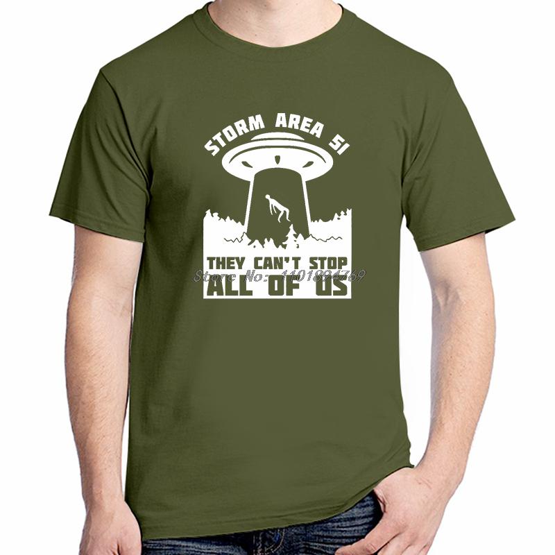 Summer Cotton Tshirt Area 51 They Cant Stop All Of Us Graphic T Shirts Short Sleeve Tshirts Streetwear Printed Tshirt
