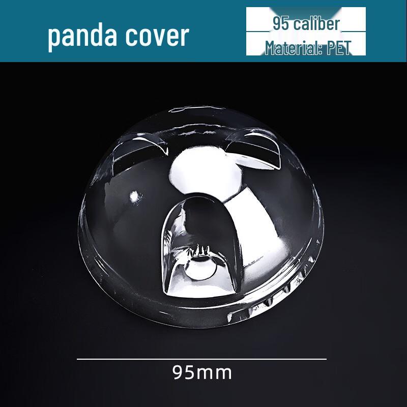 Handun 95mm Aluminum Foil Disposable Milk Tea Cups with Panda Lids