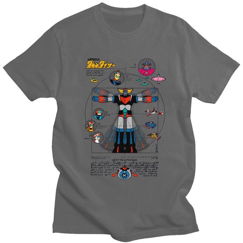 Custom UFO Robot Goldorak Grendizer Tshirt for Men Short Sleeve T Shirt Cool Tshirt Slim Fit 100 Cotton Tees Gift