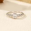 MODIAN 0.5Ct VVS1 Moissanite Rings 925 Silver Fashion Stackable Finger Ring For Women Wedding Anniversary Jewelry