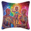 Home Decor Colorful Psychedelic Human Figure Pillow Covers Pattern Cushion Cover Suitable for Sofa Bedroom Car Pillow Cover