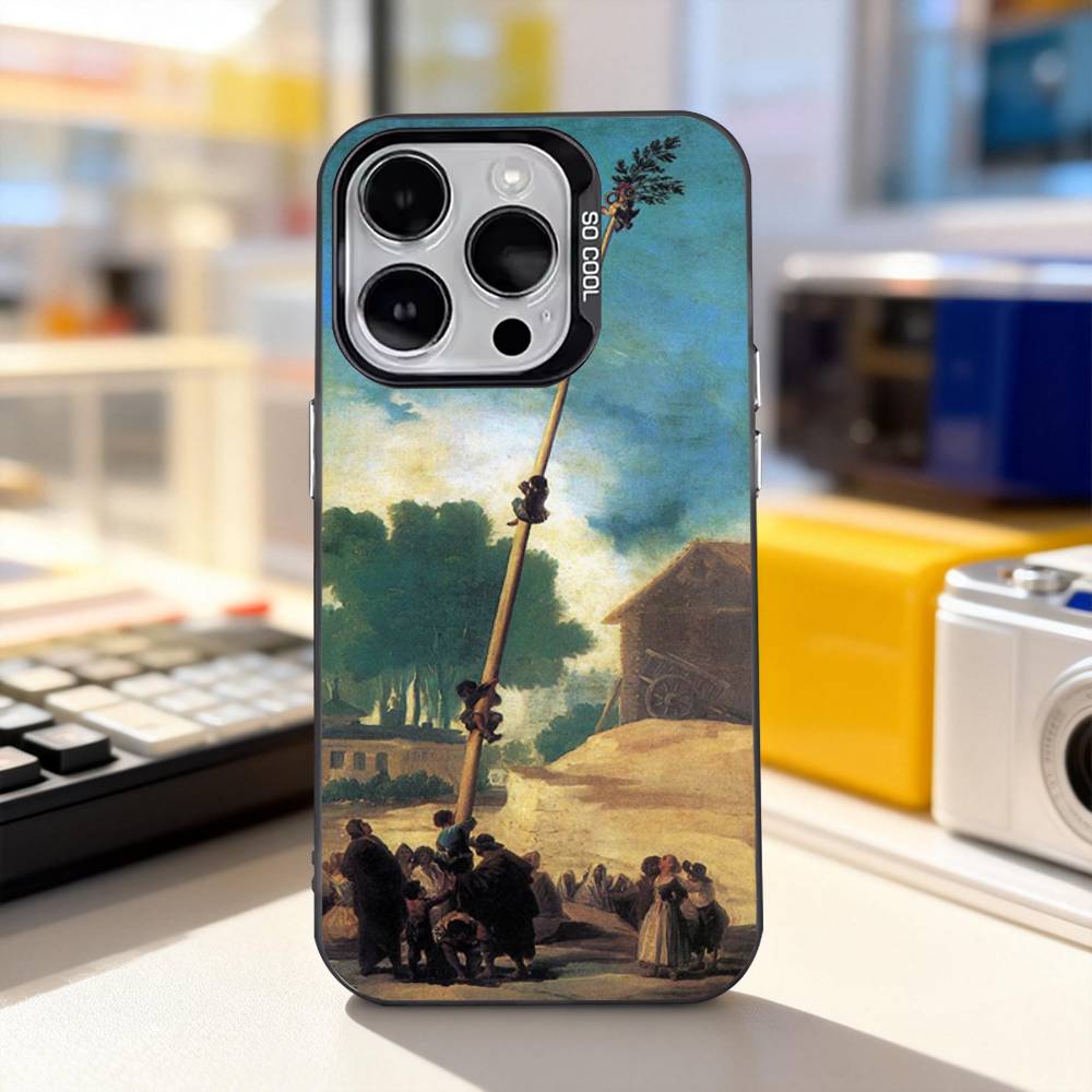 Spain F-Francisco Goya Art Phone Case For iPhone 17,16,15,14,13,12,11,Pro,XS,Max,Plus,Mini,SE4,E Black Matte Shockproof Cover