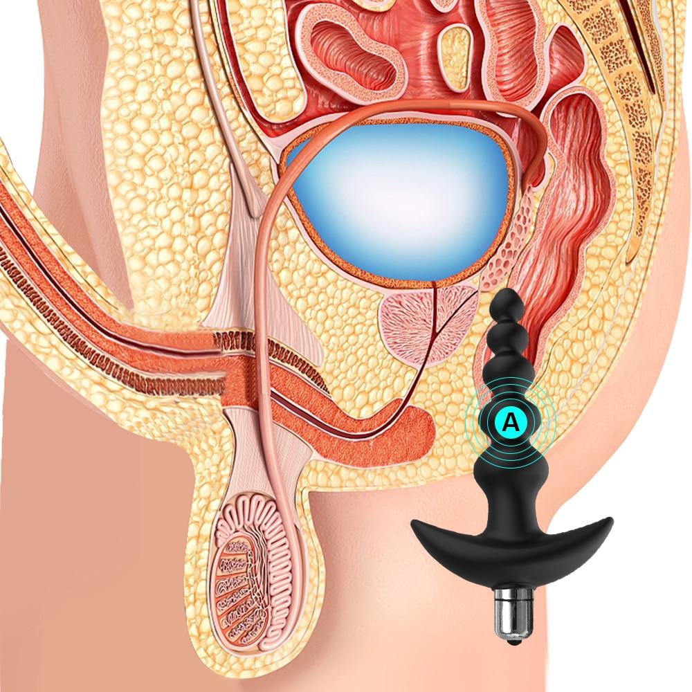 Anal Vibratorer Massasjer Butt Plug Gay Sex Produkter Stimulator Voksen Sexleketøy for menn og kvinner
