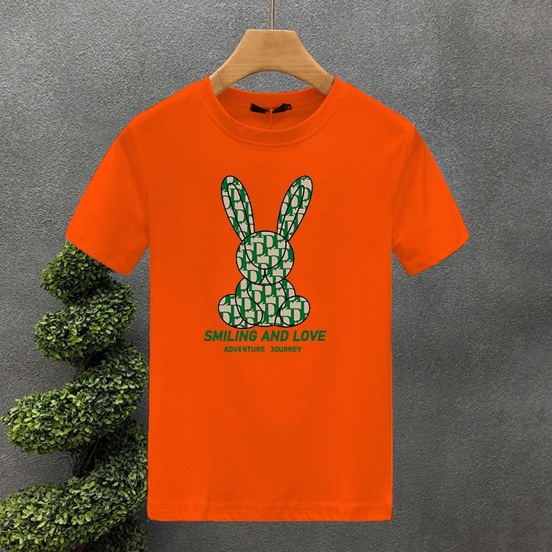 New Luxury Brand Rabbit 100% Cotton High Quality Print Couple Tees Summer Harajuku For Men/Women Short Sleeve T-shirt Asian Size