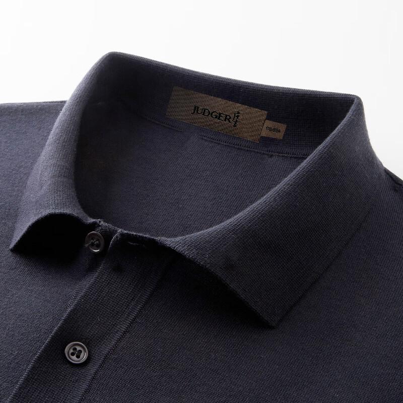 Zhuangji Men's 100% Merino Wool Short Sleeve Polo T-Shirt