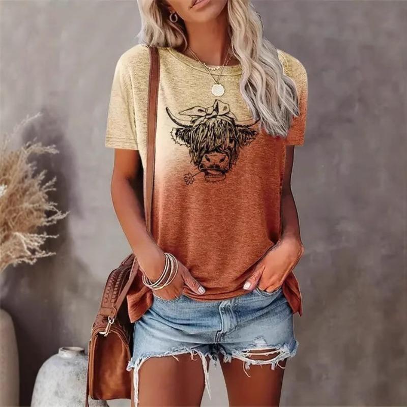 Summer Casual High-quality Printed Women's Short Sleeved Shirts