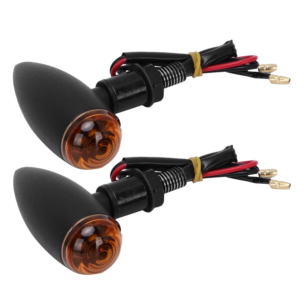 Motorcycle Waterproof Turn Signal Light Indicator Lamp Modification Accessory (Black)